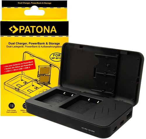 купить Зарядное устройство для фото-видео Patona 4158, Retro Dual Charging Case USB-C for Fuji NP-W126 в Кишинёве 