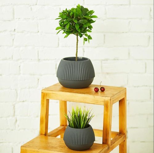 cumpără Ghiveci pentru flori Aleana 116002 Boho d14 cm, granit în Chișinău 