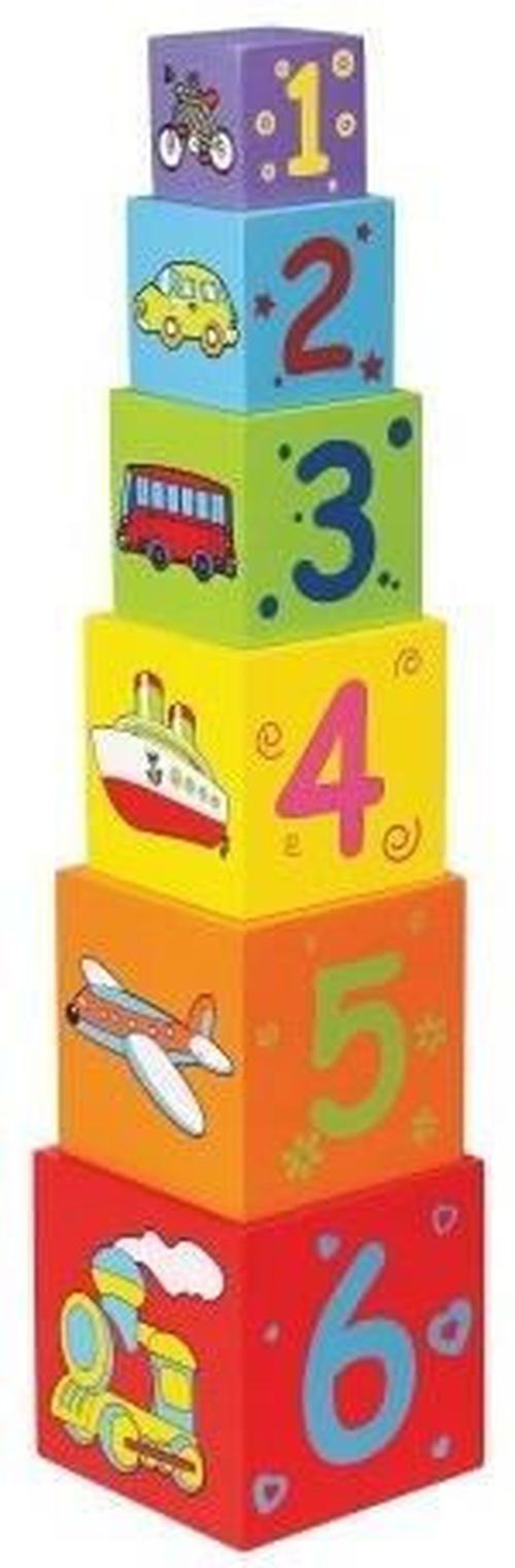 купить Игрушка Viga 59461 Cuburi multicolore de lemn Învățăm culorile, cifrele și să numărăm в Кишинёве 
