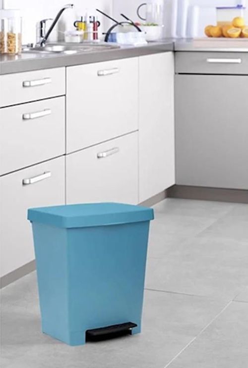 cumpără Coș de gunoi Promstore 56184 Tatay Cubik cu pedală 23L, 33.5x30x39cm, albastru în Chișinău 