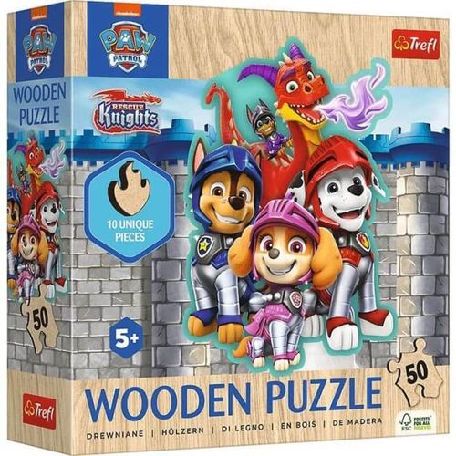 cumpără Puzzle Trefl 20277 Wooden puzzle. Patrula catelusilor, 50el în Chișinău 