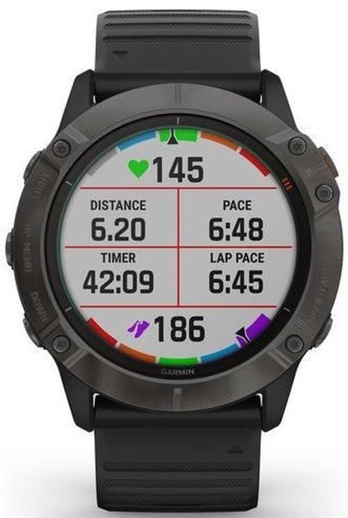 купить Смарт часы Garmin fenix 6X Pro Solar, Ti, Carbon Gray DLC w/Black Band в Кишинёве 