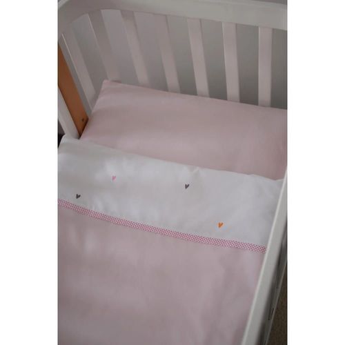 cumpără Lenjerie de pat pentru copii Veres VR 153.1.34 Бело-розовая с сердечками (90x110/40x60) (3ед.) în Chișinău 