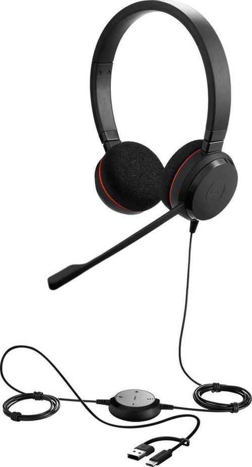 cumpără Căști pentru gaming Jabra 4999-829-469 Evolve 20 SE, Stereo UC, USB C/A adapter, Leather în Chișinău 