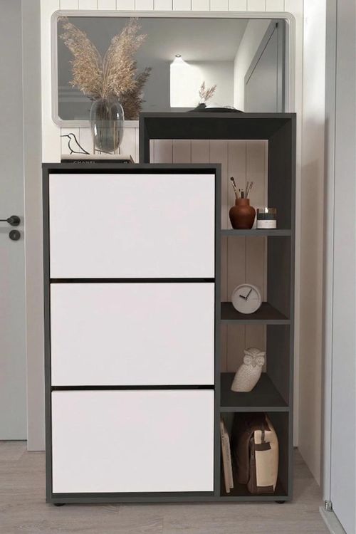 купить Полка для обуви Bofigo Обувница 18-04-81 Anthracite/White в Кишинёве 