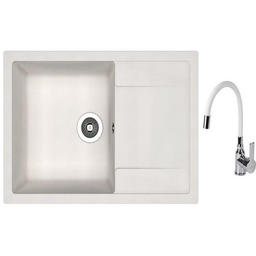 cumpără Chiuvetă bucătărie cu bateria Dr.Gans Techno 760 + SanDonna F 9995 alb în Chișinău 