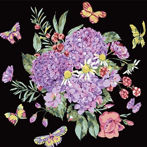 cumpără Tablou pe numere Strateg 57219 Compozitie colorata 40x40cm (fundal negru) în Chișinău 