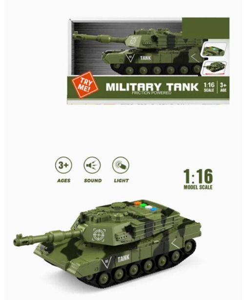 cumpără Mașină Wenyi WY410A 1:16 Tanc militar inerțial, camuflaj verde (lumină/sunet) în Chișinău 