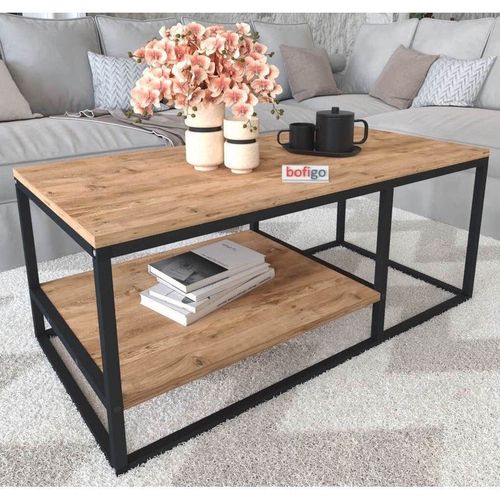 cumpără Măsuţă cafea Nex Home Cu 2 nivele Metal , Stejar (22-03-02) în Chișinău 