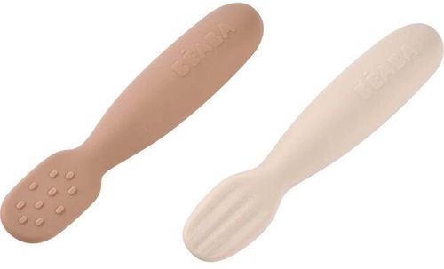 cumpără Seturi pentru hrănire bebelușilor Beaba B913593 Set 2 linguri silicon Praline/Clay în Chișinău 