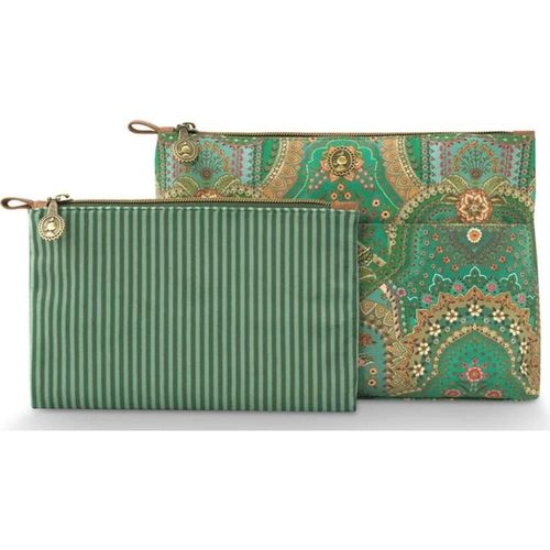 купить Несессер/косметичка Pip Studio 51.274.301 Caryn Cosmetic Bags Combi Jabali Green 26x7.5x18cm/22x1x13cm в Кишинёве 