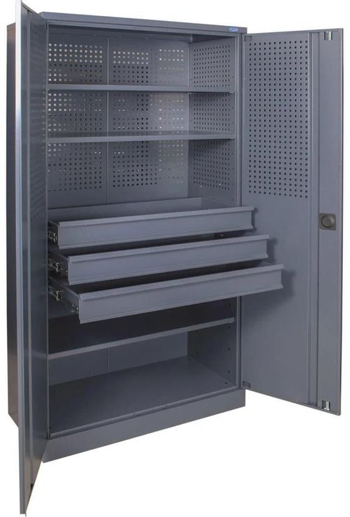cumpără Sistem de depozitare a instrumentelor УХЛ-МАШ ШИ-10/3П/3В Шкаф инструментальный, перфорированный (1970х1000х500мм) (3 полки+3 ящика) în Chișinău 