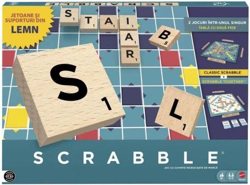 купить Настольная игра Mattel JLJ65 Scrabble cu piese din lemn, RO в Кишинёве 