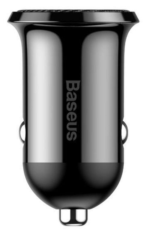 купить Зарядное устройство для автомобиля Baseus CCALLP-01 USB Car Charger - Grain Pro, 2xUSB (U + U), 5V/4.8A, Black в Кишинёве 