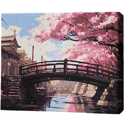 купить Картина по номерам BrushMe RMG0022FC 30x40 см (без коробки) Цветение сакуры в Кишинёве 