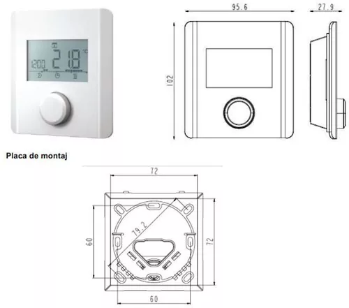 купить Термостат HERZ NC 230V max.5 servomotoare 3F79915 в Кишинёве 