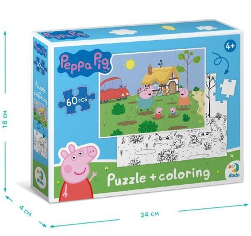 купить Головоломка Dodo 200119 Puzzle 2în1: Disctracție în grădină, seria Peppa Pig, 60el в Кишинёве 