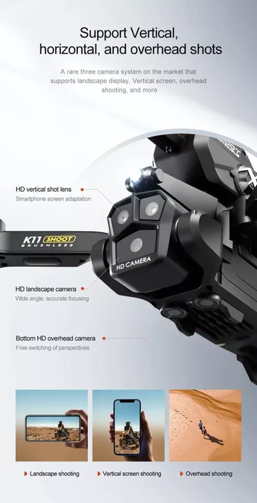 купить Дрон miscellaneous RC K11, Black в Кишинёве 