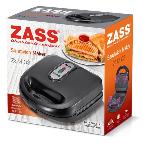 cumpără Aparat Sandwitch-uri Zass ZSM 03 Black în Chișinău 