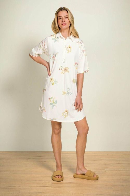 купить Домашний текстиль Pip Studio 51.504.592 Dewi Short Sleeve Nightdress Blossom Chique White S White в Кишинёве 