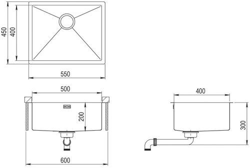 купить Мойка кухонная Helika-AquaSanita DER100L-T в Кишинёве 