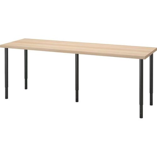 купить Офисный стол Ikea Lagkapten/Olov 200x60 (Aspect Stejar Antichizat/Negru) в Кишинёве 