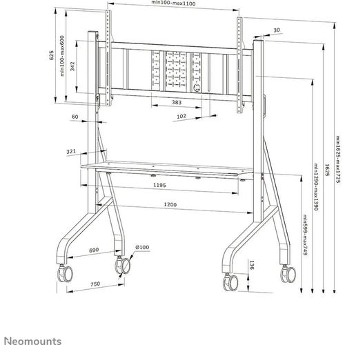 cumpără Suport TV de podea Neomounts FL50-575BL1, heavy duty în Chișinău 