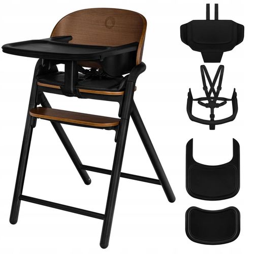 купить Стульчик для кормления Lionelo Celia 3in1 Black Wood в Кишинёве 