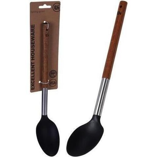 cumpără Lingură Excellent Houseware 11040 сервировочная 34сm, нейлон, деревянная ручка în Chișinău 