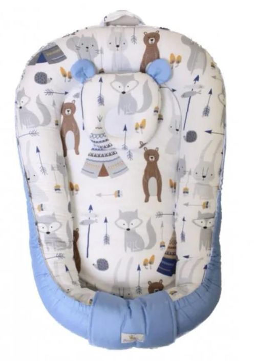 cumpără Cocon pentru bebelusi PernaMea Babynest Ursulet Albastru (PM.100927/16) în Chișinău 