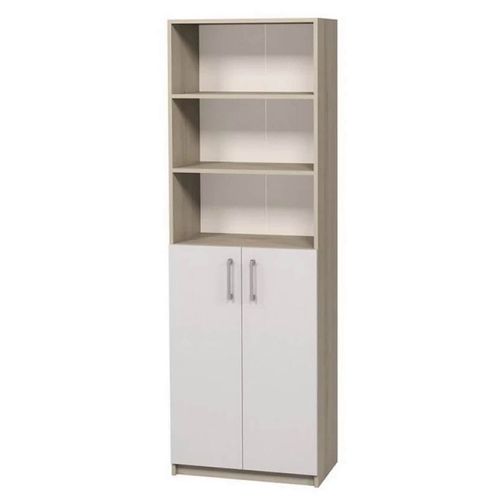 cumpără Dulap de birou Tisam Шкаф полузакрытый с двумя дверцами 702х405х2119, Бук Артизан/Светло-серый (7710) în Chișinău 