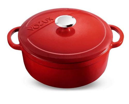 cumpără Cratiță Voeux Kitchenware ST-181 Cratiță din fontă 20cm, 2.5L, L’Amour, roșie în Chișinău 