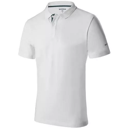 купить Одежда для спорта Skoda 6U0084230A084 Футболка-поло мужская белая (M) в Кишинёве 