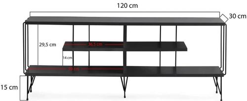 купить Тумба напольная для TV Trendy Eze, Antracit 120x44x30cm в Кишинёве 