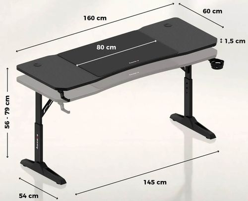 cumpără Masă pentru calculator Huzaro Hero 4.6 black în Chișinău 
