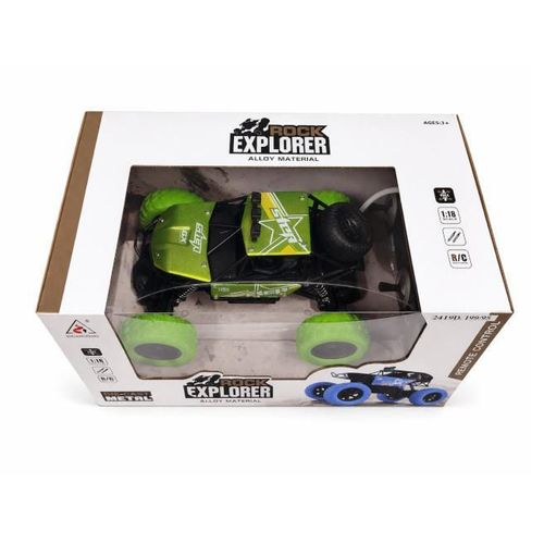 cumpără Jucărie cu telecomandă New World 2059 Masina Rock Crawler 1:18 cu T/C, metalica, verde, 2419D în Chișinău 