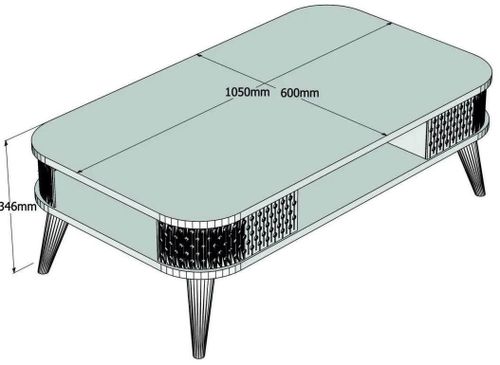 купить Журнальный столик Trendy Эйлюль, белый 105x34x60 см в Кишинёве 