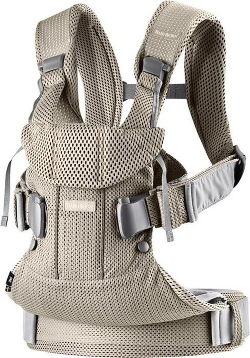 Анатомический рюкзак-кенгуру BabyBjorn One Air Greige, 3D Mesh 