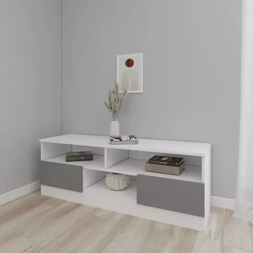 cumpără Comodă TV Smartex (16317) Т6 100cm TV Alb+Grafit în Chișinău 