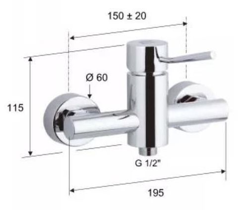 cumpără Baterie de duș Remer Minimal N 31 CS în Chișinău 