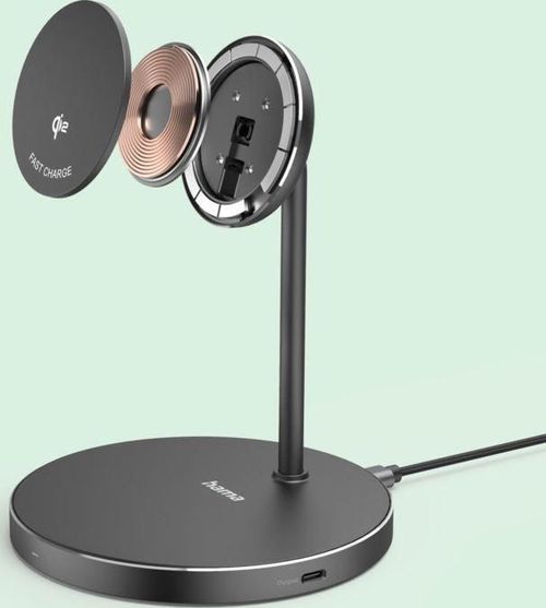 купить Зарядное устройство беспроводное Hama 201737 Wireless Qi2 Charger, Inductive Fast Charging, Charging Station Stand, 15 W в Кишинёве 