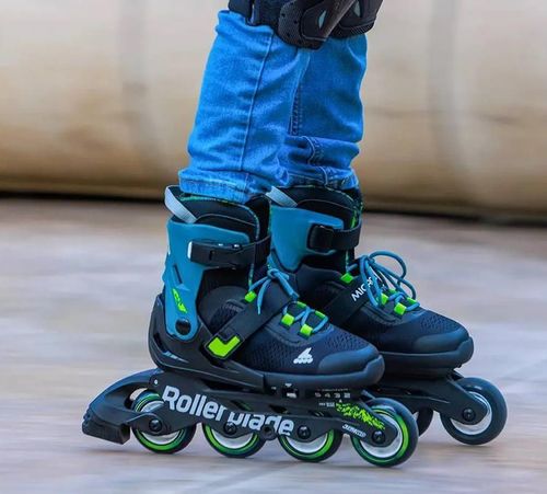 cumpără Role Rollerblade 86B0751520NG02 MICROBLADE XT Nero/Verde Petrolio Size 28-32 în Chișinău 