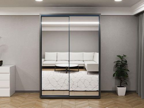 cumpără Dulap Bayro Parma 1600x2250x600 антрацит, купе în Chișinău 