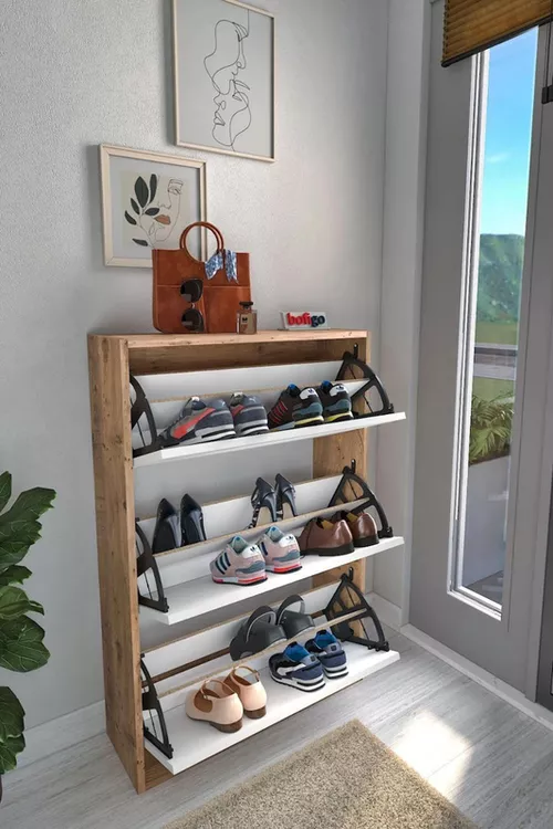 cumpără Raft pentru încălțăminte Bofigo 18-03-21 Pine/White în Chișinău 