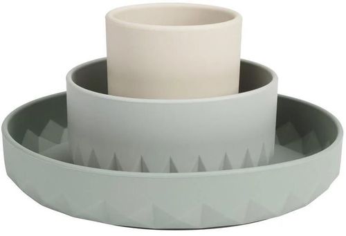 купить Посуда для кормления Premaman PRFCBV-CCC-UNQ Set 3 piese din silicon Origami Verde в Кишинёве 