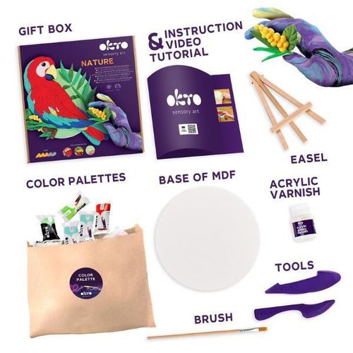cumpără Set de creație Okto 20045 Set creativ DIY cu plastilină ușoară Papagal Ara în Chișinău 