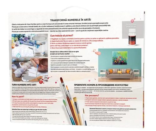 cumpără Tablou pe numere Art Gallery EX8610 Motan in ceata multicolora 30x40cm în Chișinău 