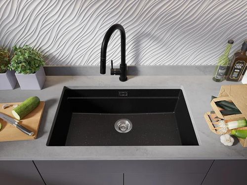 cumpără Chiuvetă bucătărie Primagran Prague 80 Level Undermount Black metallic + accesorii 470x760 MP8KM#P în Chișinău 