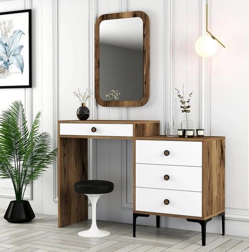 купить Туалетный столик Trendy Lizbon 544-Nuc, Alb 124x84x40cm в Кишинёве 