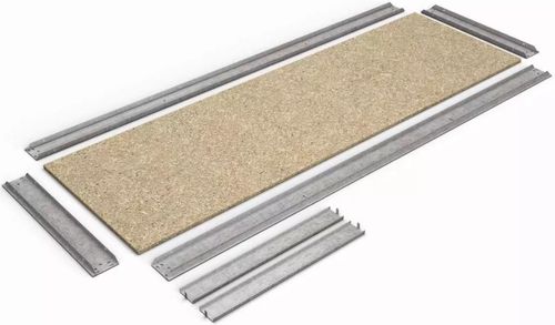 купить Cтеллаж складской Nex Home Raft metalic Titan 1800x1800x400mm, 4 nivele MDF, galvanizat в Кишинёве 